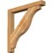 Ekena Millwork Funston Block Rough Sawn Bracket w/ Offset Brace, Western Red Cedar, 6"W x 44"D x 44"H BKT0604X44X44FST05RWR - alternate 1